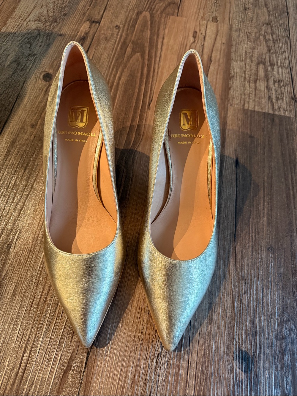 Bruno Magli Gold Heels